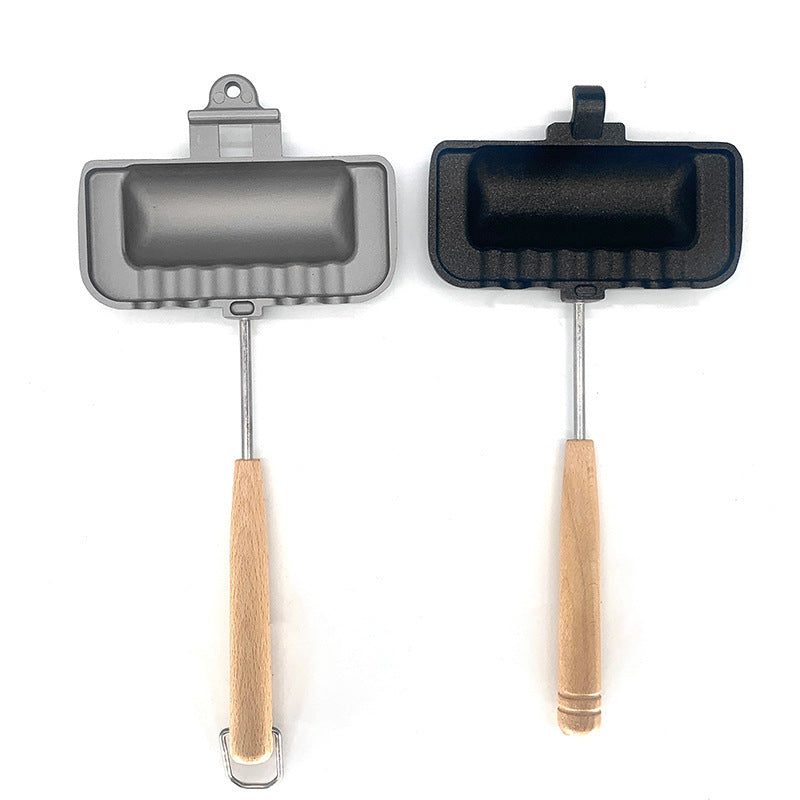 Double-Sided Sandwich Pan Non-Stick Foldable Grill Frying Pan For Bread Toast Breakfast Machine Pancake Maker - 图片 5