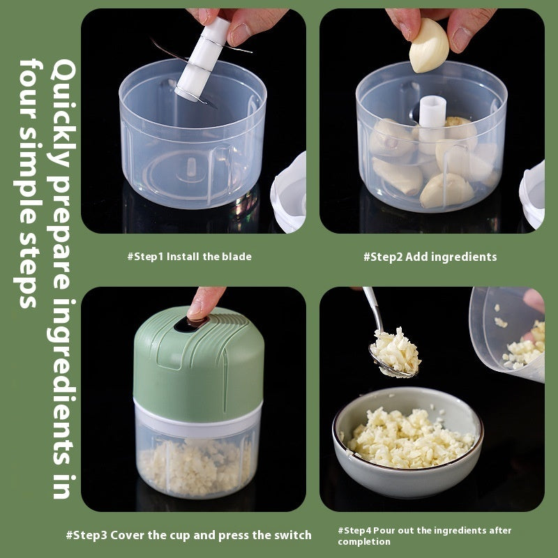 Mini Electric Garlic Grinder – USB Rechargeable Chopper - 图片 11