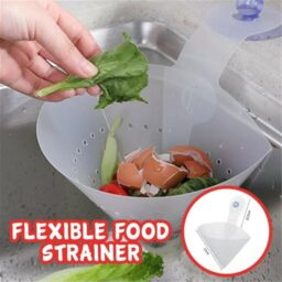 Self-Standing Sink Strainer – Drain Leftovers & Soup Easily