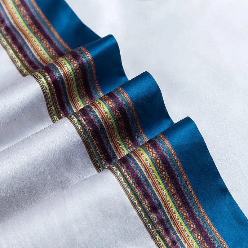 1500TC Egyptian Cotton Horse Race 4Pcs Duvet Cover Set - 图片 3