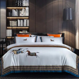 1500TC Egyptian Cotton Horse Race 4Pcs Duvet Cover Set