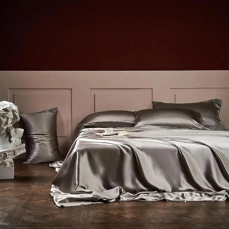 25 Momme Mulberry Silk 4-Piece Duvet Cover Set - 图片 9