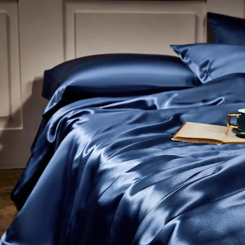 25 Momme Mulberry Silk 4-Piece Duvet Cover Set - 图片 7