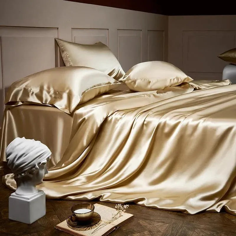 25 Momme Mulberry Silk 4-Piece Duvet Cover Set - 图片 15
