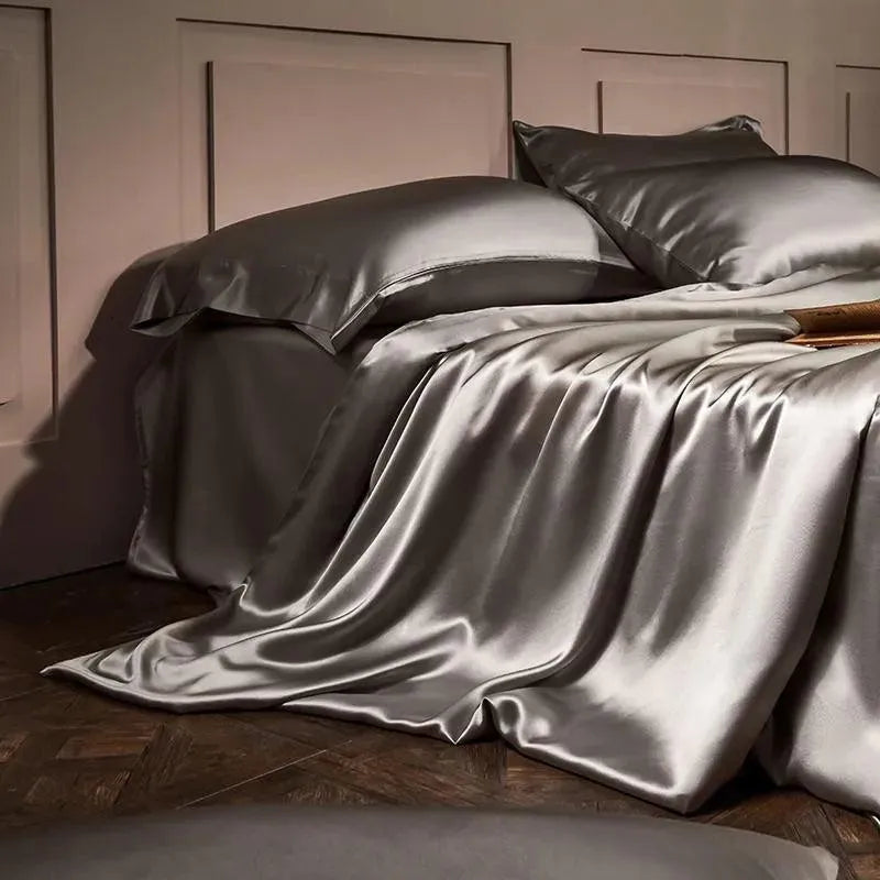 25 Momme Mulberry Silk 4-Piece Duvet Cover Set - 图片 4