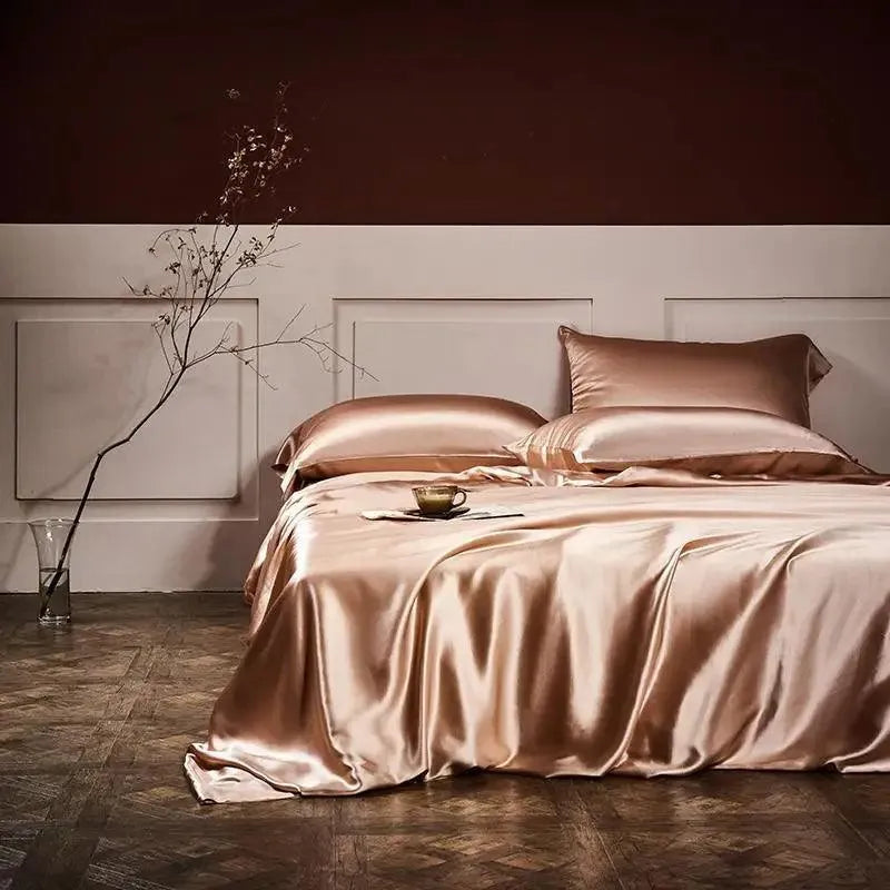 25 Momme Mulberry Silk 4-Piece Duvet Cover Set - 图片 12