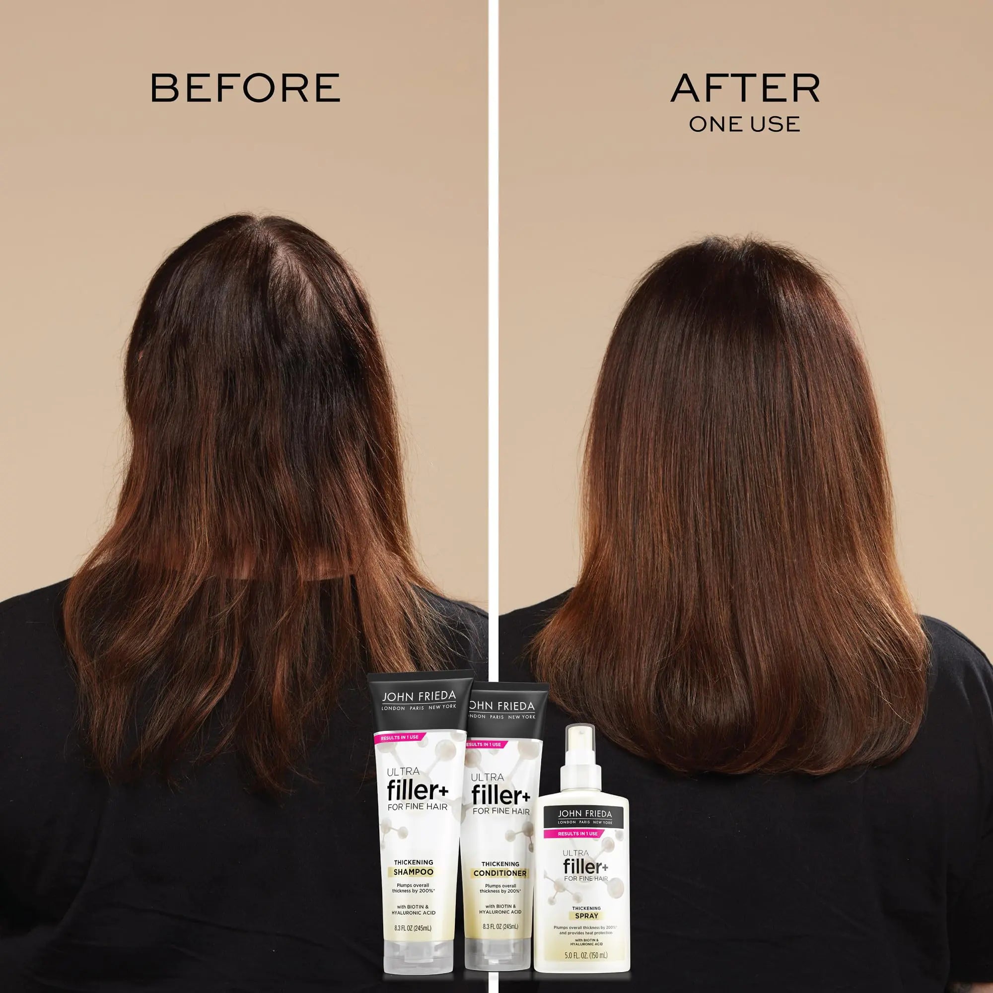 John Frieda ULTRAfiller+ Thickening Shampoo for Fine Hair, Volumizing Shampoo - 图片 3