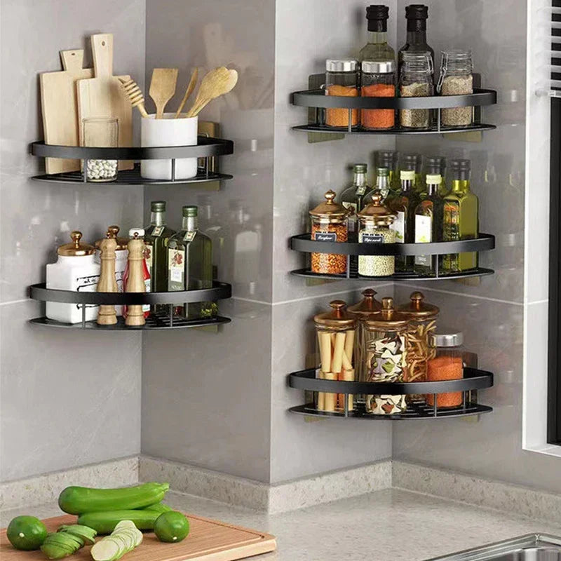 "Aluminum Corner Shower Shelf - Organize Your Bathroom in Style!" - 图片 3