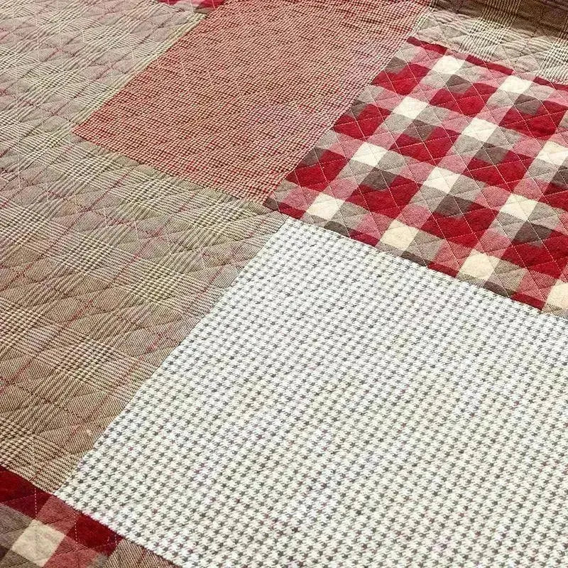 3Pcs Patchwork Reversible Lightweight Coverlet Set - 图片 5