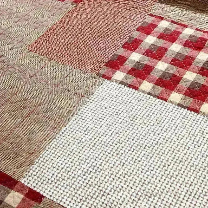 3Pcs Patchwork Reversible Lightweight Coverlet Set - 图片 3