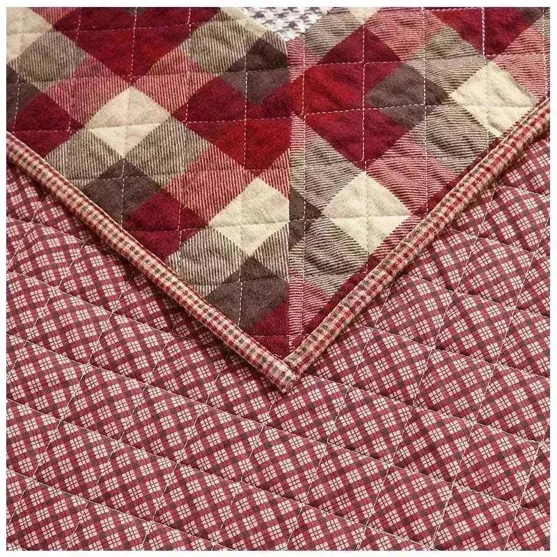 3Pcs Patchwork Reversible Lightweight Coverlet Set - 图片 7