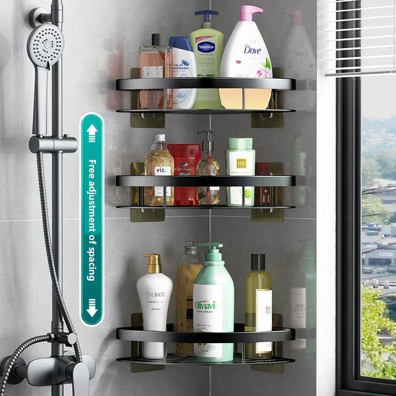 "Aluminum Corner Shower Shelf - Organize Your Bathroom in Style!" - 图片 4