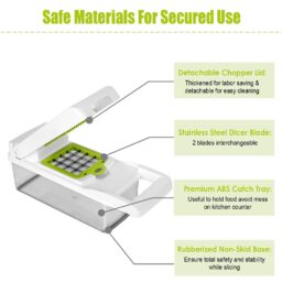 1Set 12 In 1 Vegetable Chopper With Container Kitchen Food Slicer Dicer Grater Peeler Egg Separator Hand Protector For Onion Salad Potato