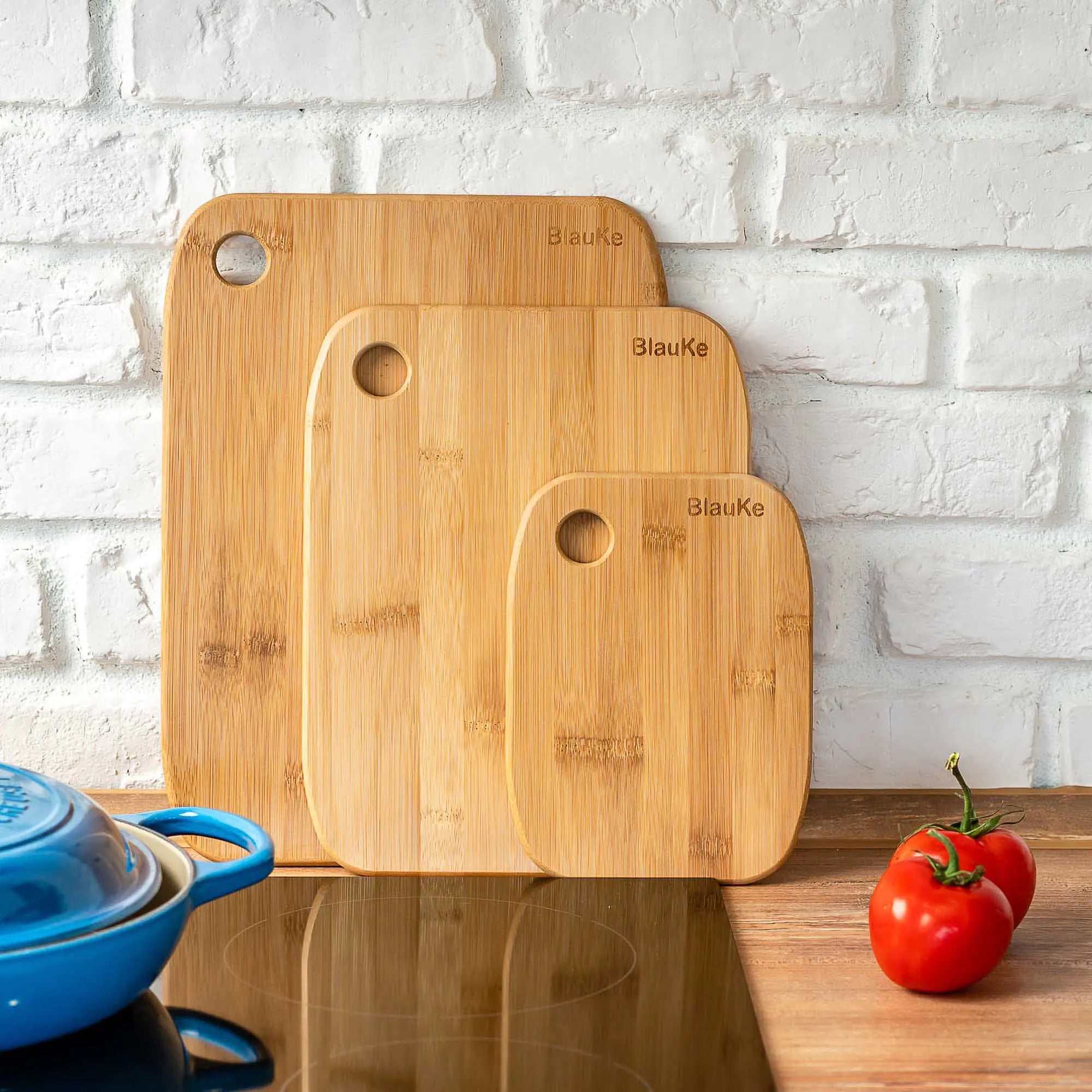 Wooden Cutting Boards for Kitchen - Bamboo Chopping Board Set of 3 - 图片 5