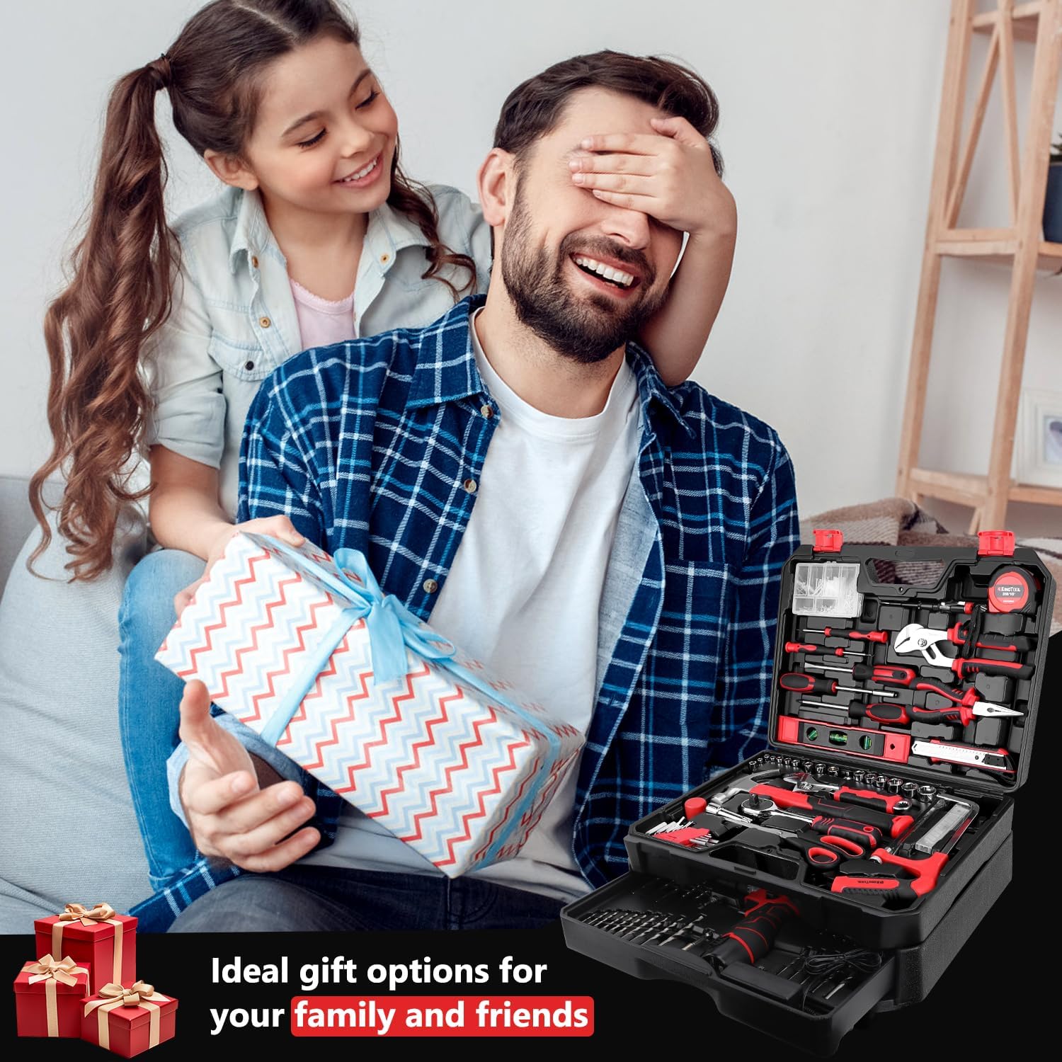 276 Piece Tool Set - Tool Set with 12V Cordless Drill Driver Tool Box Organizer with Drawer, Drill Bit Set is perfect for homeowners, DIY enthusiasts and handymen - 图片 5