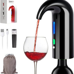 "Smart Electric Wine Aerator & Pourer with USB Rechargeable Pump - Perfect for Travel, Home, and Bar"