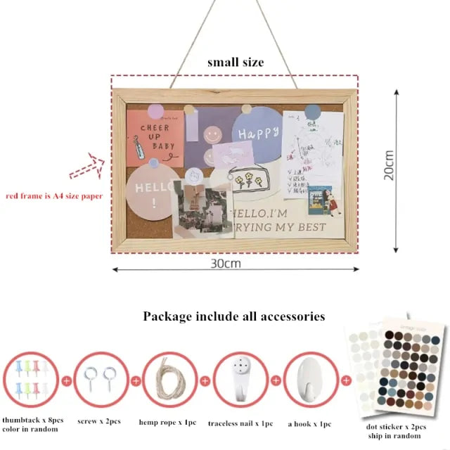 Postcard Photo Wall Cork Board - 图片 2