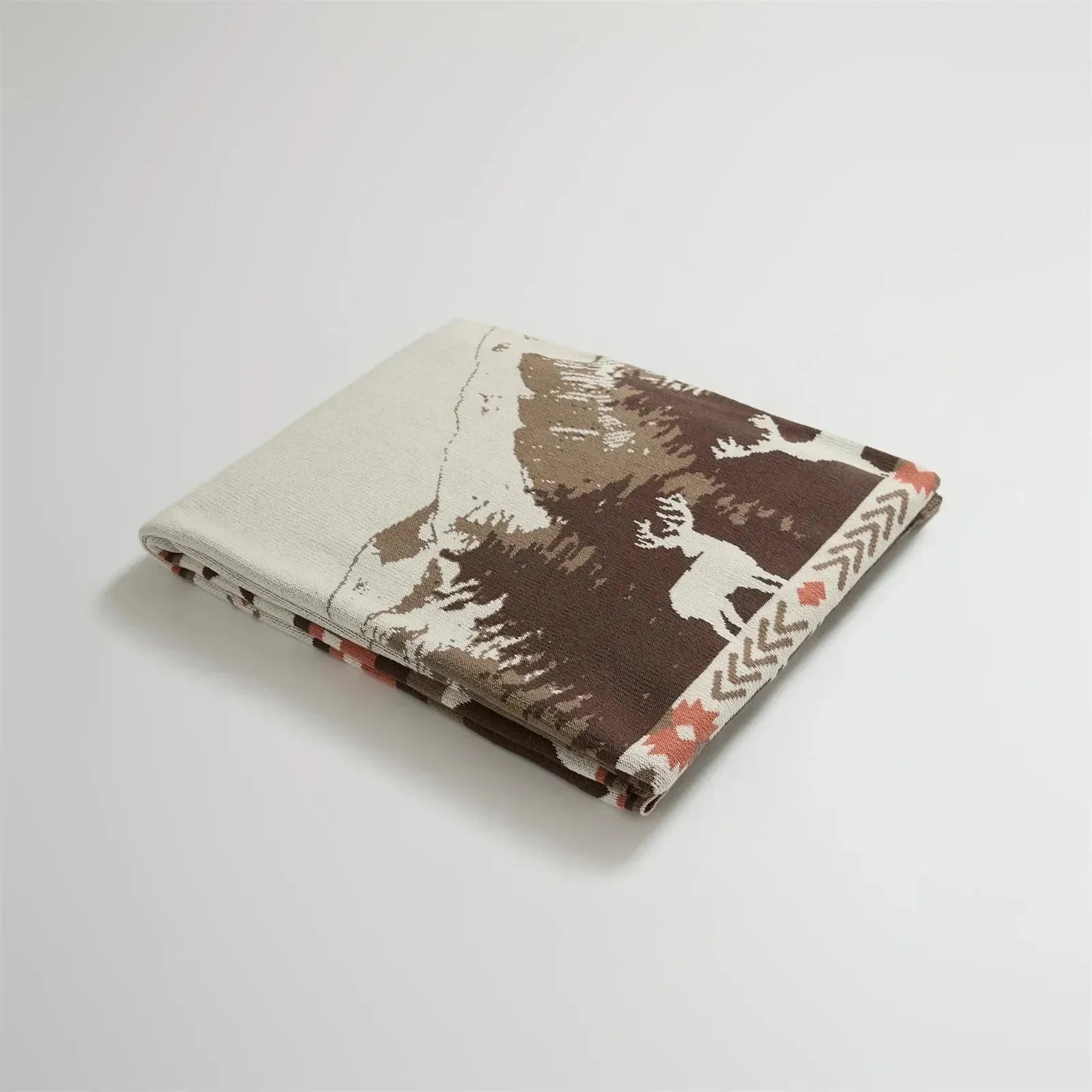 Elk Peace Mountain Cotton Throw Blanket - 图片 14