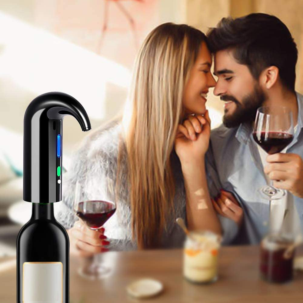 "Smart Electric Wine Aerator & Pourer with USB Rechargeable Pump - Perfect for Travel, Home, and Bar" - 图片 3