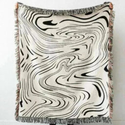 Abstract Wave Throw Blanket