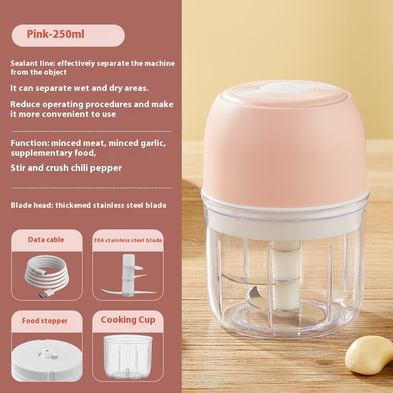 Mini Electric Garlic Grinder – USB Rechargeable Chopper - 图片 10