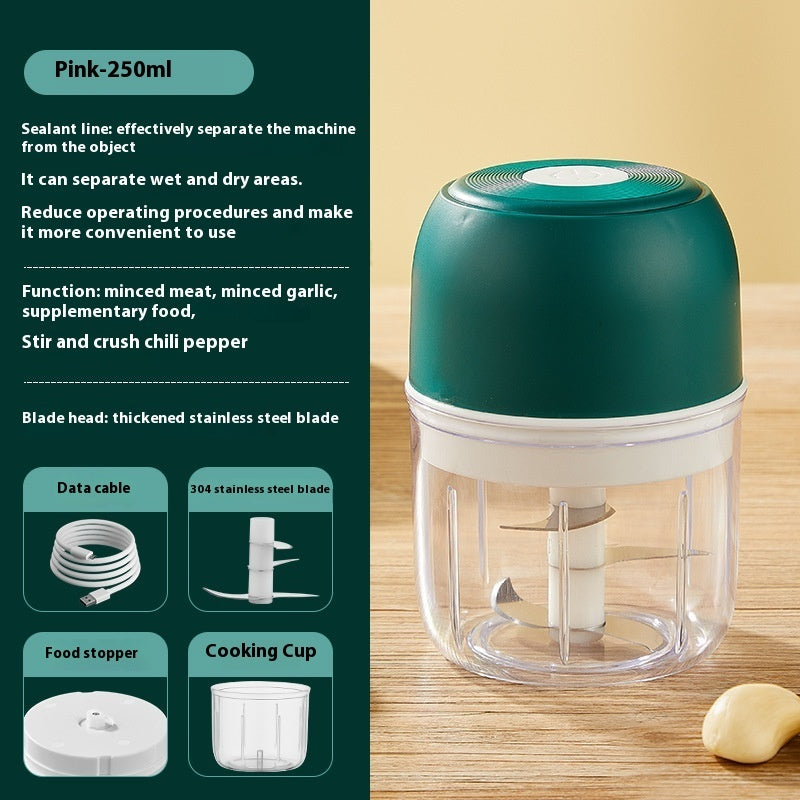 Mini Electric Garlic Grinder – USB Rechargeable Chopper