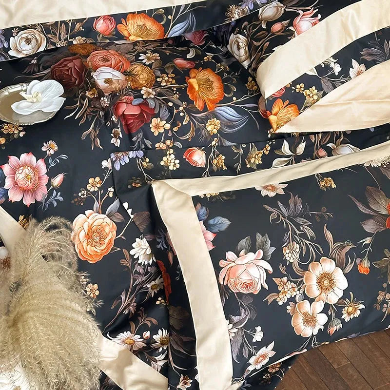 Botanical Bliss Egyptian Cotton Duvet Cover Set - 图片 4