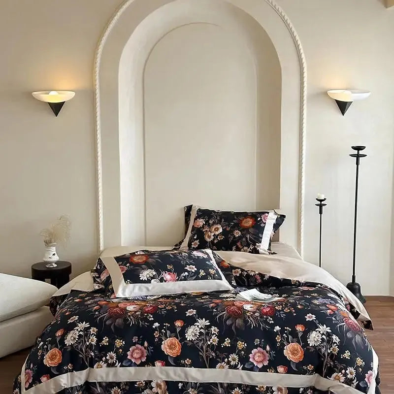 Botanical Bliss Egyptian Cotton Duvet Cover Set - 图片 2