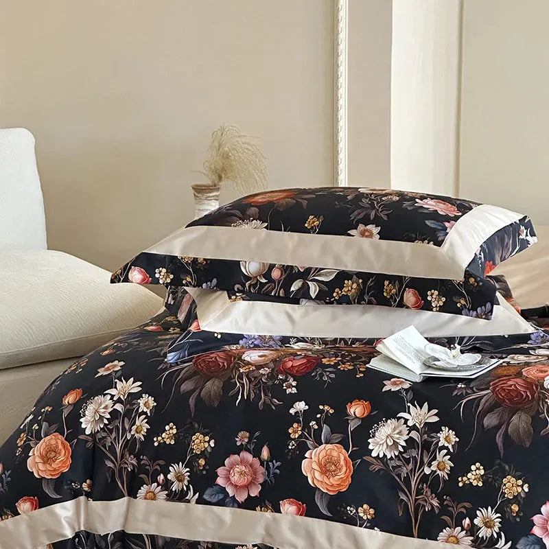 Botanical Bliss Egyptian Cotton Duvet Cover Set - 图片 9