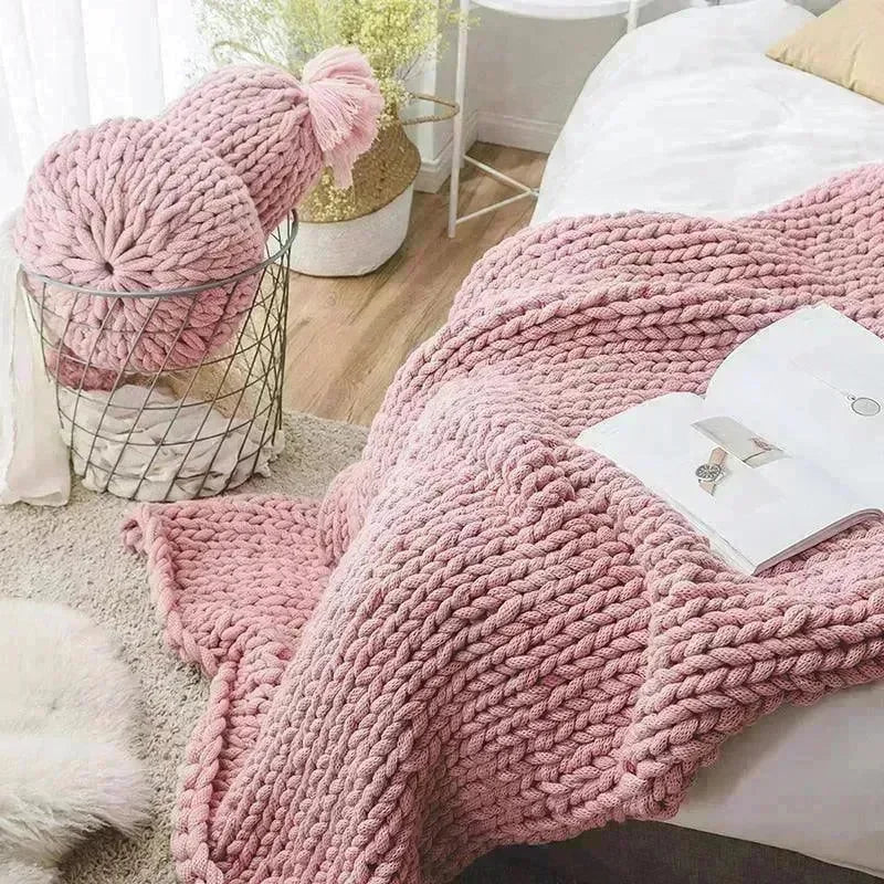 Candy Shape Chunky Knit Throw Pillow - 图片 9