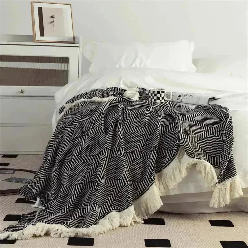 Cozy Macrame Meadow Throw Blanket - 图片 9
