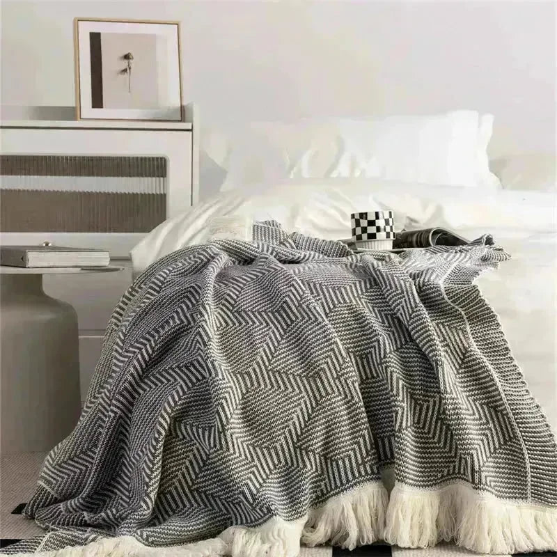 Cozy Macrame Meadow Throw Blanket - 图片 10