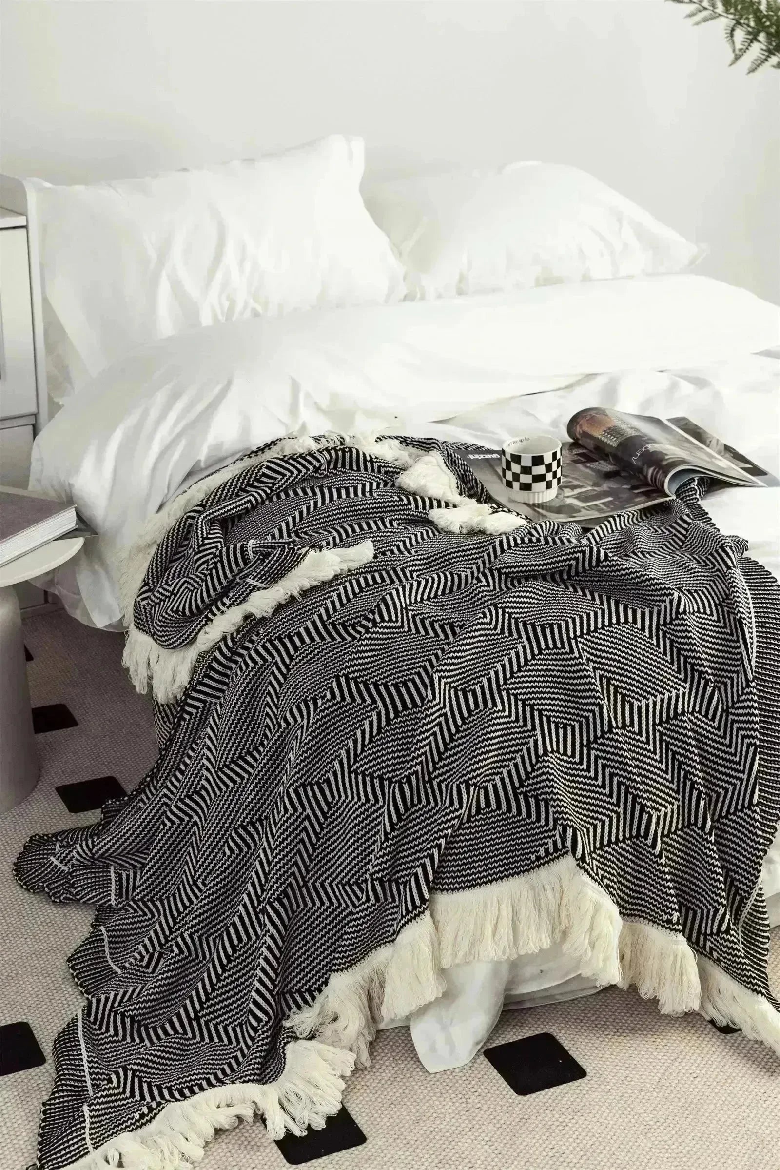 Cozy Macrame Meadow Throw Blanket - 图片 7