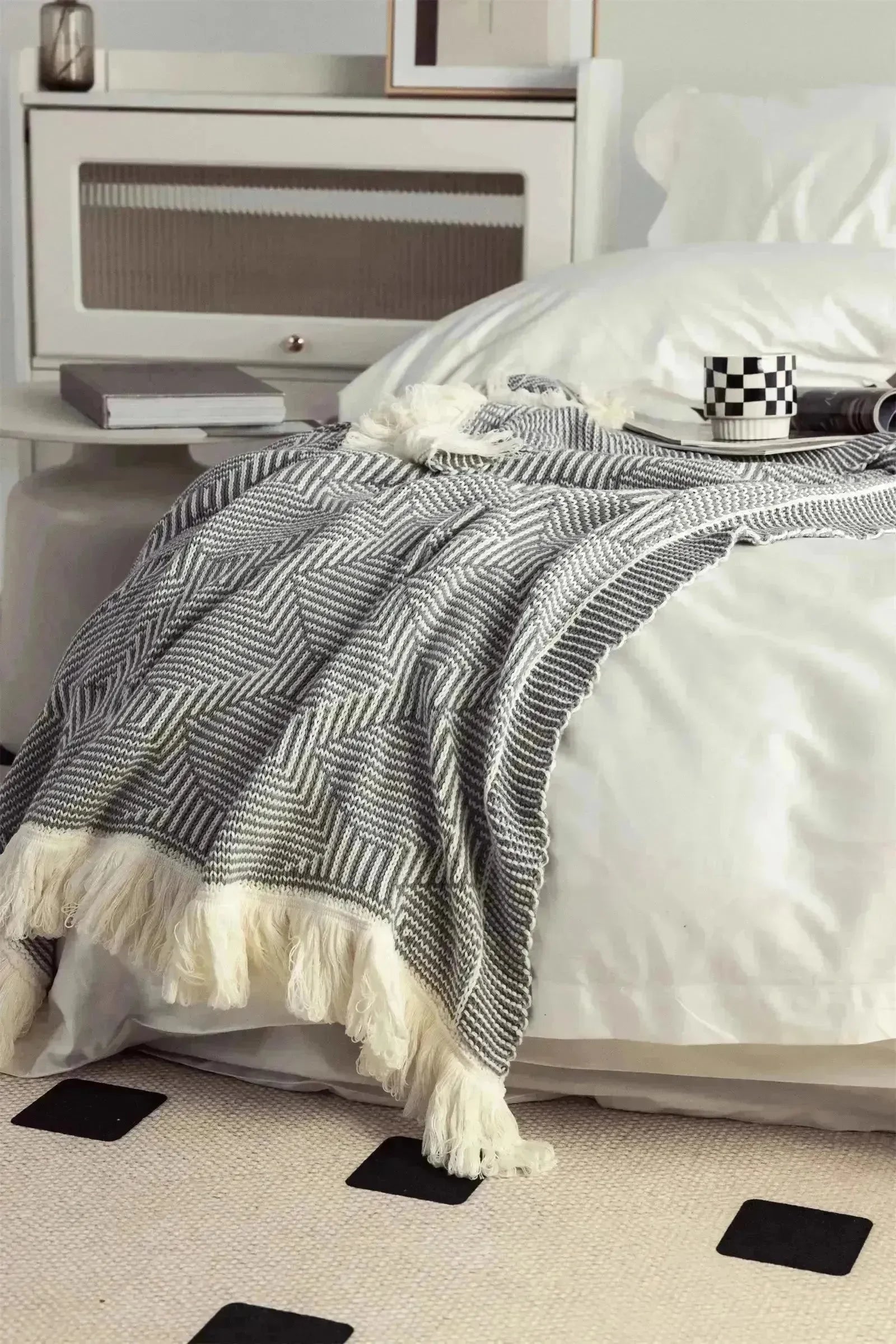 Cozy Macrame Meadow Throw Blanket - 图片 4