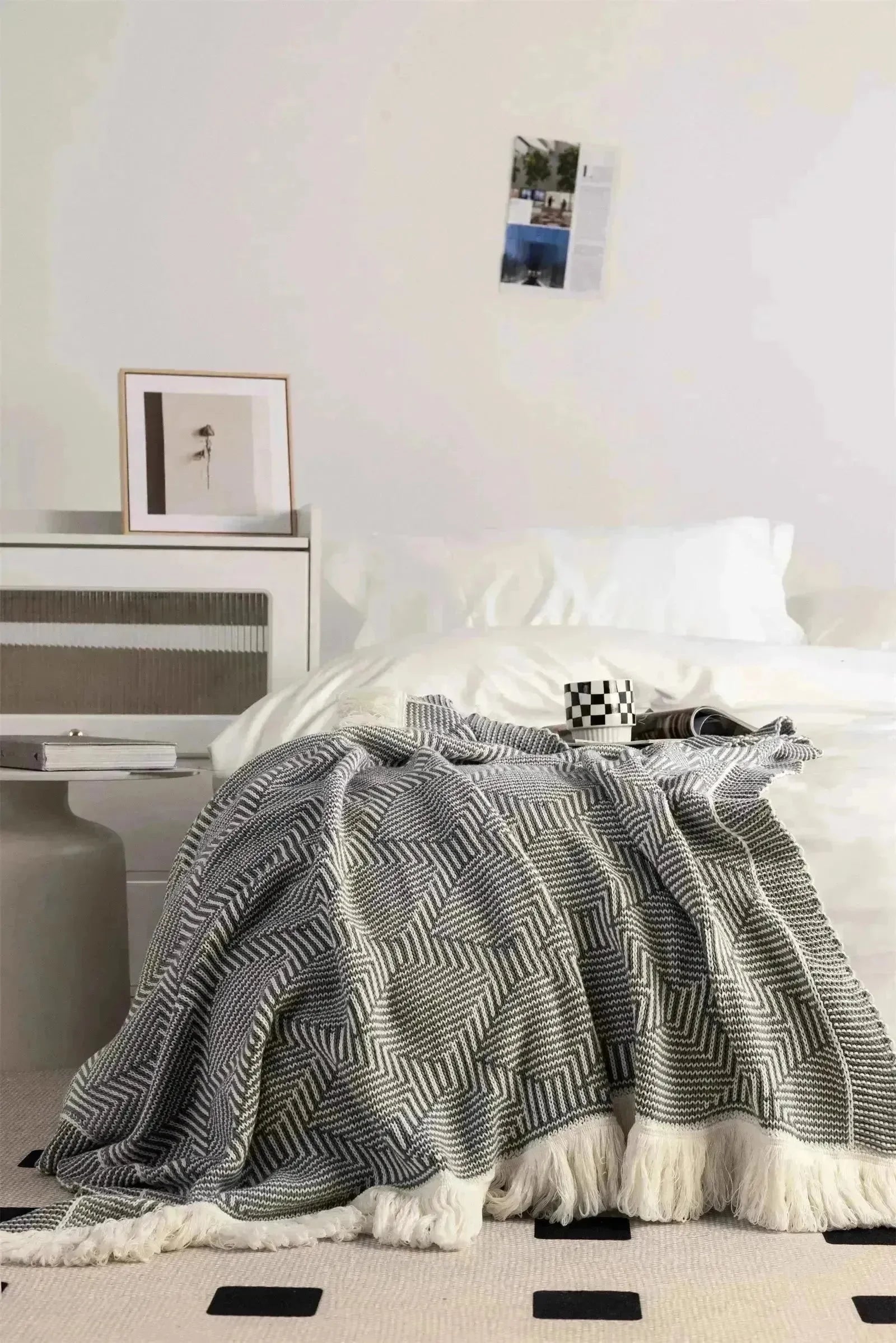 Cozy Macrame Meadow Throw Blanket - 图片 3