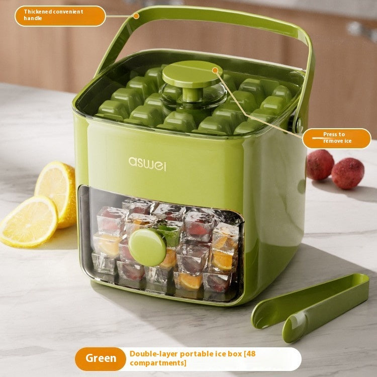 Large Capacity Ice Storage Household Food Grade Pressing Ice Cube Mold Ice Maker - 图片 4