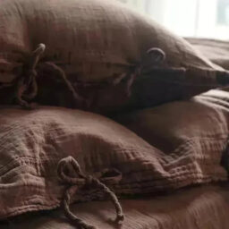 Earth Tone Wrinkled Cotton Duvet Cover Set