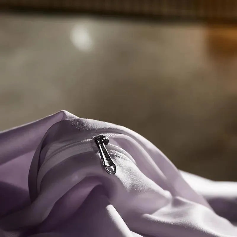 Eucalyptus Lyocell Silk Duvet Cover Set - 图片 2