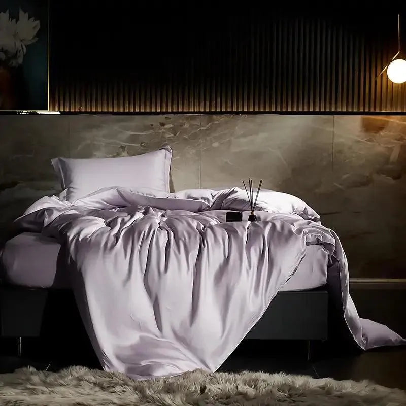Eucalyptus Lyocell Silk Duvet Cover Set - 图片 12