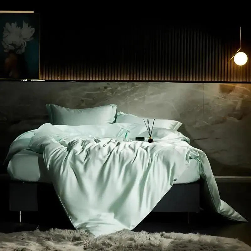 Eucalyptus Lyocell Silk Duvet Cover Set - 图片 11