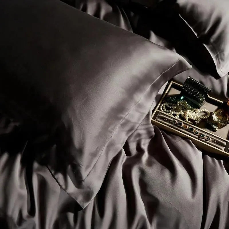 Eucalyptus Lyocell Silk Duvet Cover Set - 图片 20