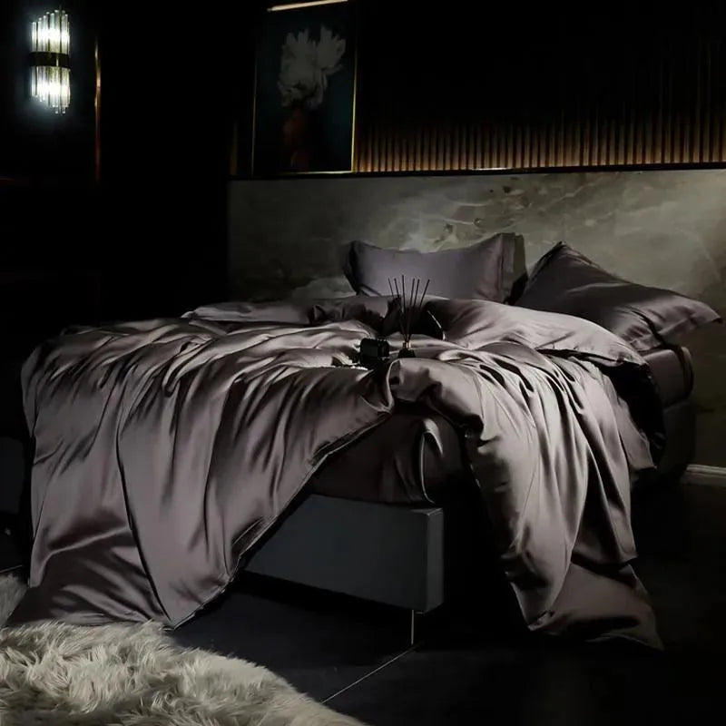 Eucalyptus Lyocell Silk Duvet Cover Set - 图片 22