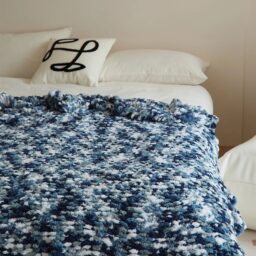 Gradient Glow Fuzzy Knit Blanket