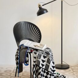 Modern Maze Cotton Geometric Throw Blanket