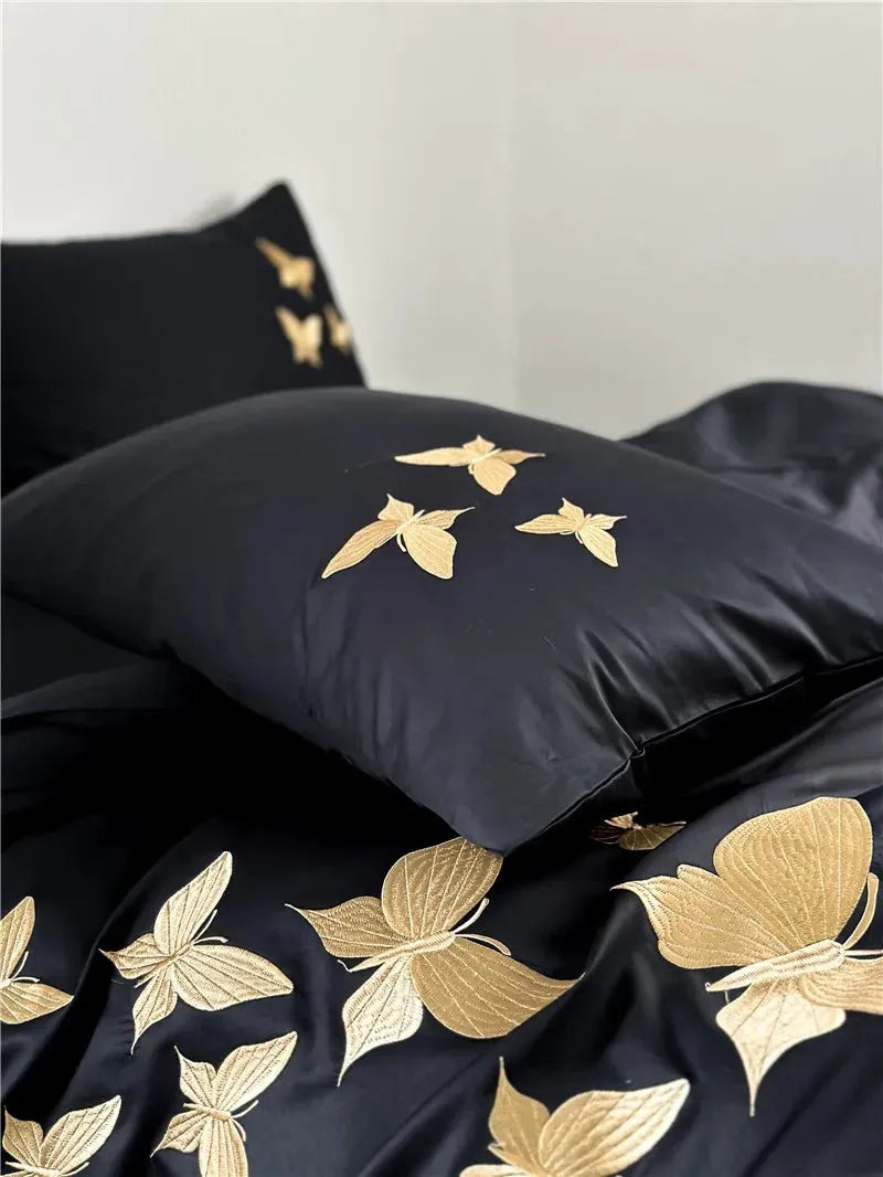 Golden Flight Egyptian Cotton Duvet Set - 图片 4