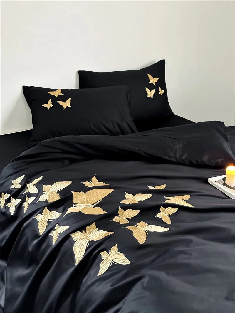 Golden Flight Egyptian Cotton Duvet Set - 图片 5