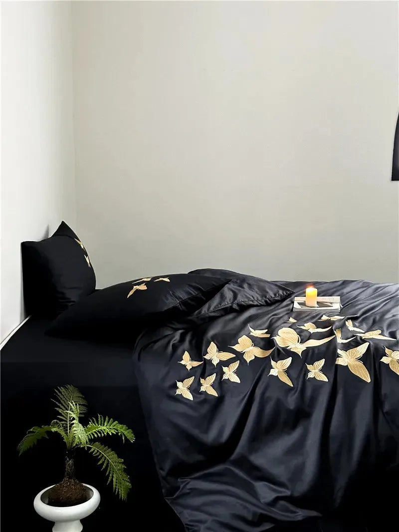 Golden Flight Egyptian Cotton Duvet Set - 图片 6