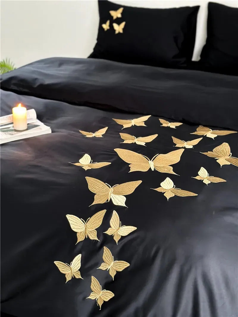 Golden Flight Egyptian Cotton Duvet Set - 图片 12