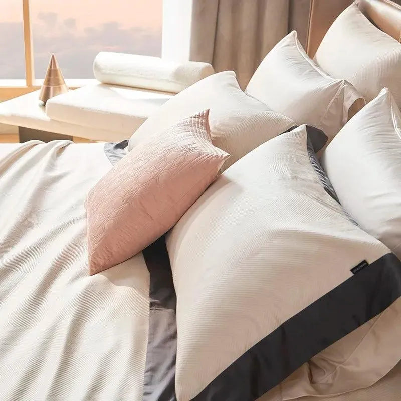 Hudson Premium Egyptian Cotton Duvet Cover Set - 图片 12