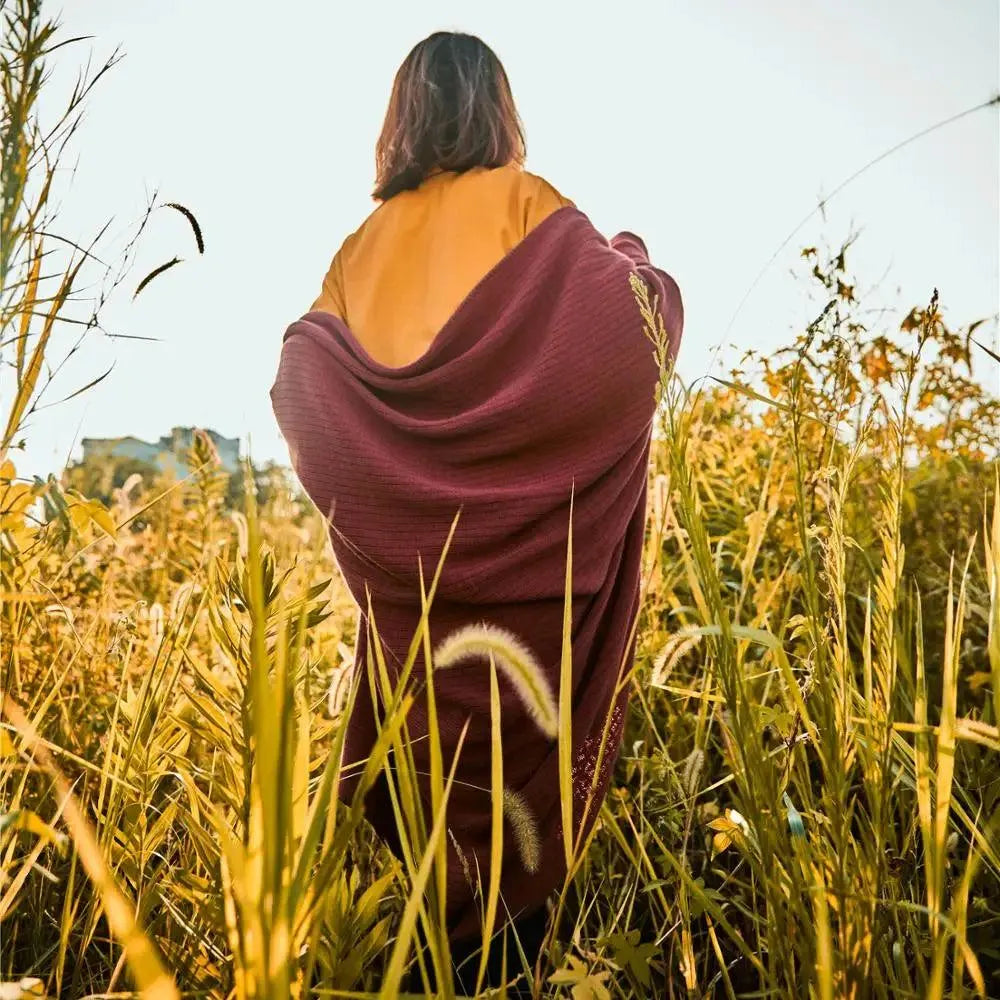 Knitted Cotton Sherpa Throw Blanket - 图片 18